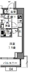 S-RESIDENCE新御徒町Westの間取り画像