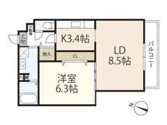 アンジュ己斐の間取り画像