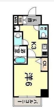 エスティライフ三宮東の間取り画像