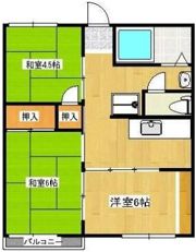 グリーンハイツB棟の間取り画像