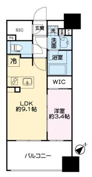 ネベル横浜関内の間取り画像