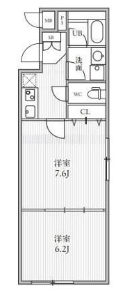 THE PALMS大島の間取り画像
