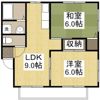 コーポラス武田Bの間取り画像