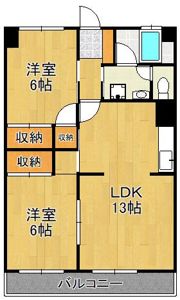 大里東マンションの間取り画像