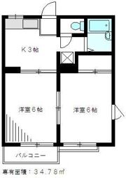 トムハイツ Aの間取り画像