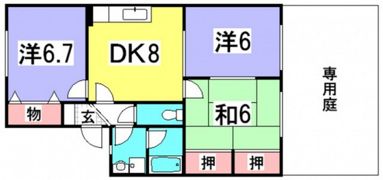 ドルフ井口台B棟の間取り画像