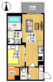 REGALEST 花尻Ⅲ（レガリスト ハナジリスリー）の間取り画像