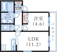 EXSONIA湊川の間取り画像