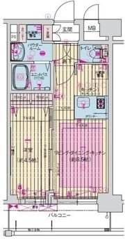 プレサンス高津公園ディオの間取り画像