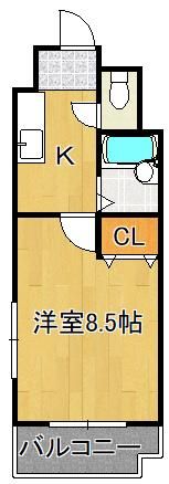 F′s flats古船場の間取り画像