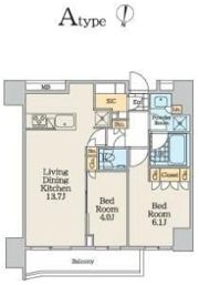 クレストコート中野富士見町の間取り画像