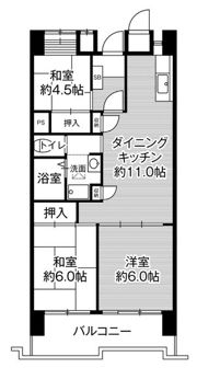 ビレッジハウス光南タワー1号棟の間取り画像