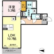 グランシャリオ東深津の間取り画像