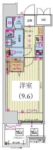 セオリー神戸ドミールの間取り画像
