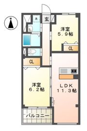クリス竹の間取り画像