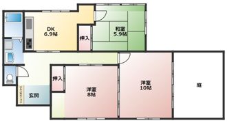 田辺荘の間取り画像