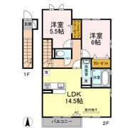 エイトサザンコート B棟の間取り画像