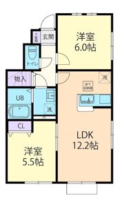LaLa 雅 Aの間取り画像