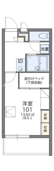 レオパレスグルーデテンポの間取り画像