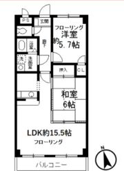 フローラ浦和の間取り画像