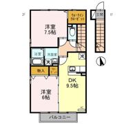 ローズコート歌の森 Aの間取り画像