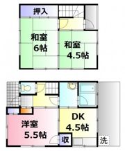 山本7丁目貸家 西の間取り画像