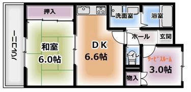 ガーデンハイツBの間取り画像