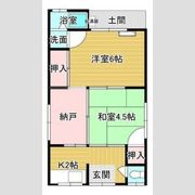 倉治4丁目奥西借家(東端2号)の間取り画像