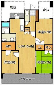 サンライフ小倉原町III 1403号室の間取り画像