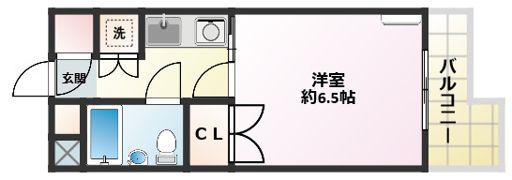 クレールHOUKIの間取り画像