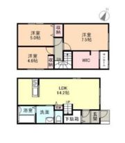 富山市新庄町一丁目貸家の間取り画像