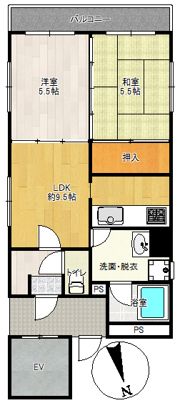 ハウゼ七松の間取り画像