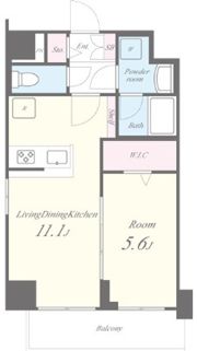 イート アパートメント ヴェリタスの間取り画像