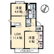 フォンテーヌ 大福 A棟の間取り画像
