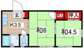パナハイツ中川B棟の間取り画像