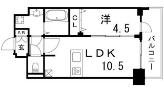 プレサンスTHE神戸の間取り画像