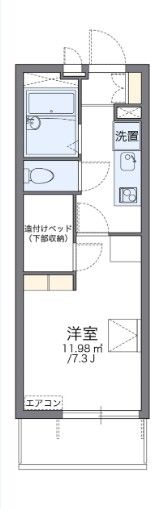 レオパレスハッピーブリッジの間取り画像