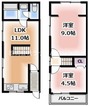 南寺方リノベテラスの間取り画像