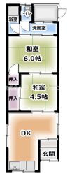 門真市野里町貸家の間取り画像