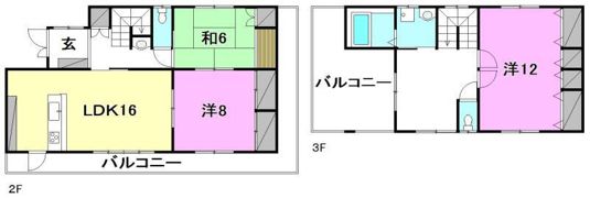 井門町住宅の間取り画像