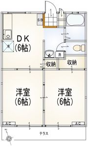 コーラルフラットBの間取り画像