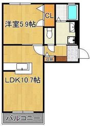 クラヴィエ三萩野 F棟の間取り画像