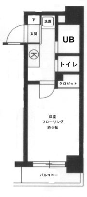 スカイコート日本橋浜町の間取り画像