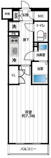 イアース新宿中井の間取り画像