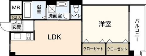 リビオーヌ五日市中央の間取り画像