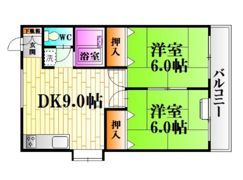 グリーンコーポ岡田の間取り画像