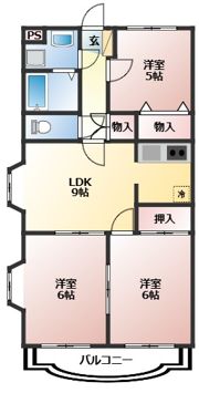 ファミリーマンション姶良の間取り画像