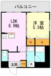 Reve de H 京町（レーヴドゥアッシュキョウマチ）の間取り画像