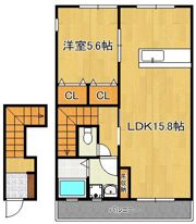 ルネス若園A棟の間取り画像