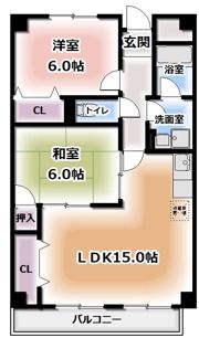 マンショングランメールの間取り画像